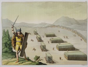 Gamle keltere eller gallere i kamp, ca. 1800-18